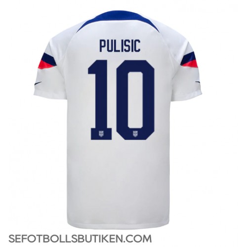 Förenta staterna Christian Pulisic #10 Replika Hemma matchkläder VM 2022 Korta ärmar